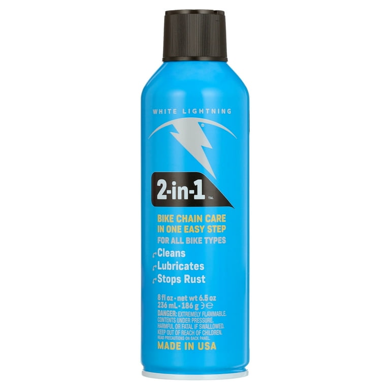 White Lightning 2 in 1 Bike Care Lubricant and Degreaser 8 oz Walmart
