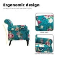 thumbnail image 4 of UIXE Accent Chairs Living Room Chairs Set of 2 Upholstered Armchair for Bedroom Modern Lounge Chair, Pattern Blue, 4 of 7