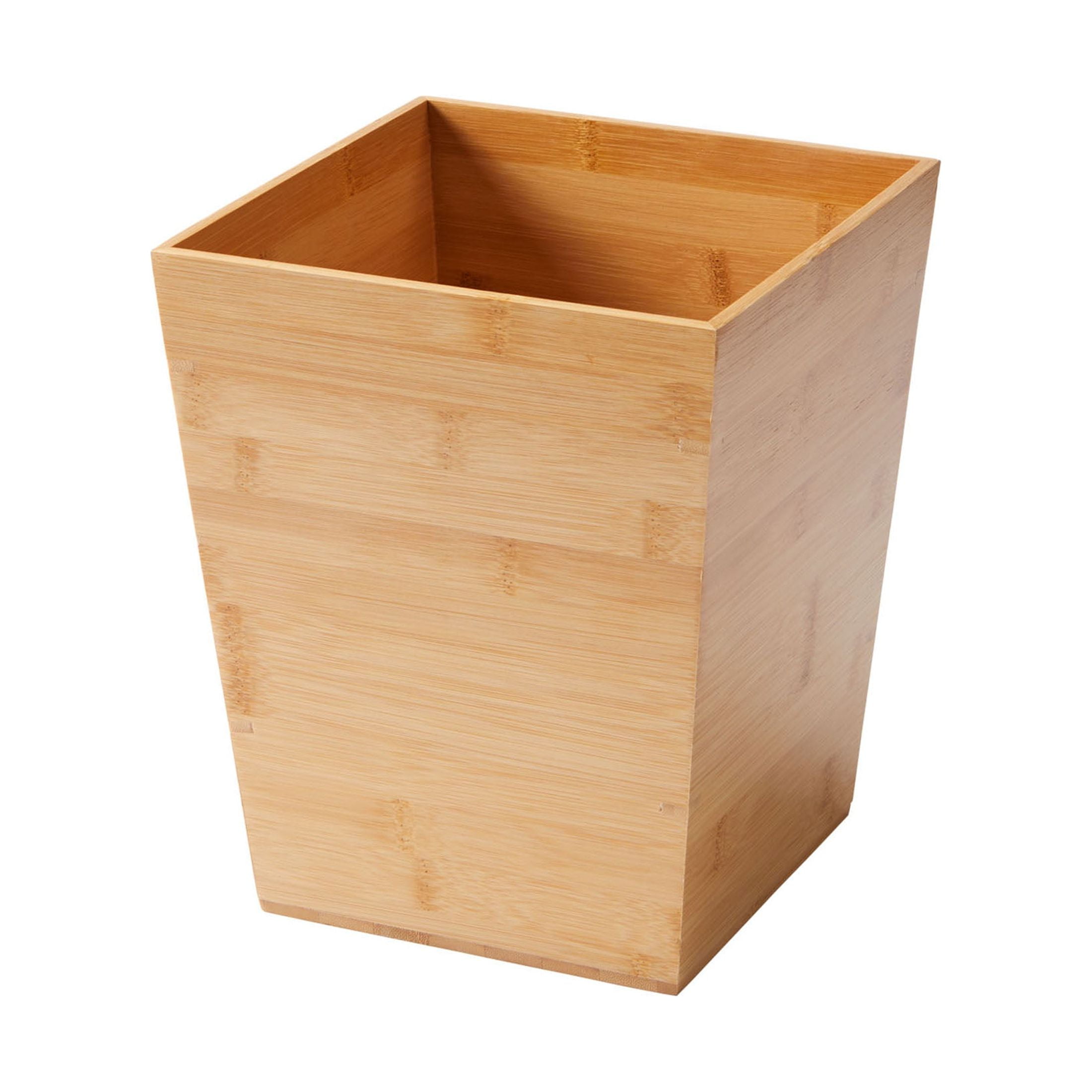 3 pack) Better Homes & Gardens Bamboo Bathroom Trash Can - Walmart.com