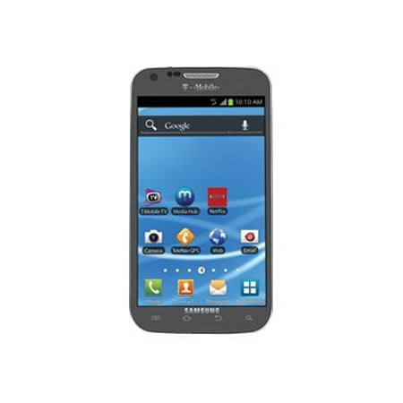 Samsung Galaxy S II - 3G smartphone / Internal Memory 16 GB - microSD slot - OLED display - 4.52" - 800 x 480 pixels - rear camera 8 MP - T-Mobile - steel gray