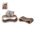 thumbnail image 7 of THE LICKER STORE Suvi 26" Modern Cardboard Infinity 2-in-1 Lounge Bed Cat Scratcher with Catnip, Oak Wood, CSR1014C, 7 of 7