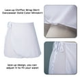 thumbnail image 6 of Jowowha Women's Girls Ballet Skirt Skate Over Scarf Tutu Skirts Chiffon Dance Wrap Skirt with Waist White M, 6 of 7
