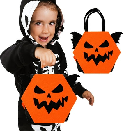 

Clearance!!!Bags For Kids Boys Gilrs Halloween Reusable Non Woven Trick Or Bags With Handles Halloween DIY Tote Bag Halloween Candy Bags Bulk For Halloween Party Halloween decorations F#