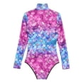 thumbnail image 4 of YUUMIN Ladies Mermaid One Piece Swimsuits Upf 50+ Long Sleeve Monokini Swimwear Blue&Purple 4XL, 4 of 6