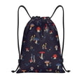 thumbnail image 1 of Saiise Mushrooms3 Pattern Sports Drawstring Backpack - String Swim Gym Bag with Wet Proof Pocket for Women&Men-Small, 1 of 6