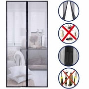 Hands Free Magnetic Screen Door Mesh Curtain Keeps Bugs Out Full Frame Magnets with Magic Tape 39 x 83 Inches