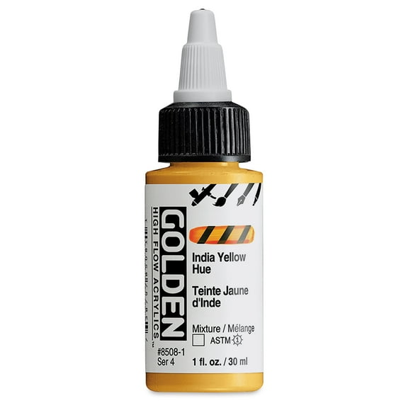 Golden High Flow Acrylics - Indian Yellow Hue, 1 oz bottle