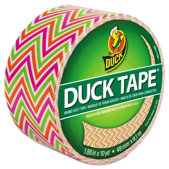 Duck Colored Duct Tape, 9 mil, 1.88" x 10 yds, 3" Core, Zig Zag - DUC280978