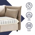 thumbnail image 4 of ZAFLY Living Room Sofa Set, Loveseat Sofa with Pillows, Upholstered Couch with Adjustable Armrests and Backrest, Modern Linen Minimalist Sleeper Sofas and Couches - Beige, 4 of 9