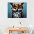 thumbnail image 2 of COMIO  Happy Owl Decor Owl Gifts Canvas Wall Art Wall Decor Funny Owl Framed Poster Artwork Prints Pictures for Home Farmhouse Bathroom Office Kitchen Bedroom Living Room, 2 of 4