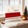 thumbnail image 7 of Xuniizn Christmas Pillow Covers 18x18 inch Xmas Decorations Soft Plush Faux Fur Wool Christmas Throw Pillow Cases Winter Holiday Decor for Sofa Living Room, 7 of 7