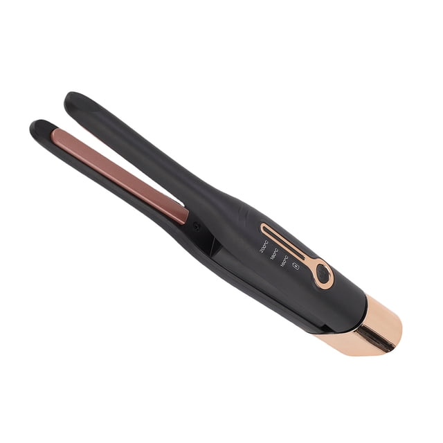 Plancha Alisadora Delgada, Plancha Alisadora De Lápiz Negro Con Control De Temperatura Automático Recargable De 4800mAh Para Todo Tipo De Cabello