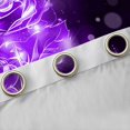 thumbnail image 4 of Feelyou Glitter Purple Rose Blackout Curtains Set of 2 (52x84 Each), Fashion Stripes Lines Window Curtains, Romantic Valentine's Day Curtains and Drapes, Blackout Curtains Home Decor, 4 of 6