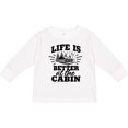 thumbnail image 3 of Inktastic Life is Better at the Cabin with Trees and Moon Boys or Girls Long Sleeve Toddler T-Shirt, 3 of 5