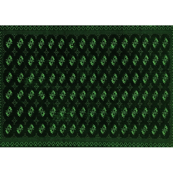 Ahgly Company Indoor Rectangle Abstract Green Modern Area Rugs, 8' x 10'