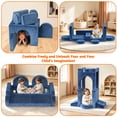 thumbnail image 3 of 12PCS Modular Kids Play Couch, Toddler Sofa, Children Creative Convertible Foam Sofa Living Room Sectional Couch for Boys Girls 3-8, Blue, 3 of 9