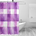 thumbnail image 2 of Yayeee Shower Curtain with Hooks 72"x72" Waterproof Fabric Bathroom Hanging Decor, Purple and White Pattern, 2 of 5