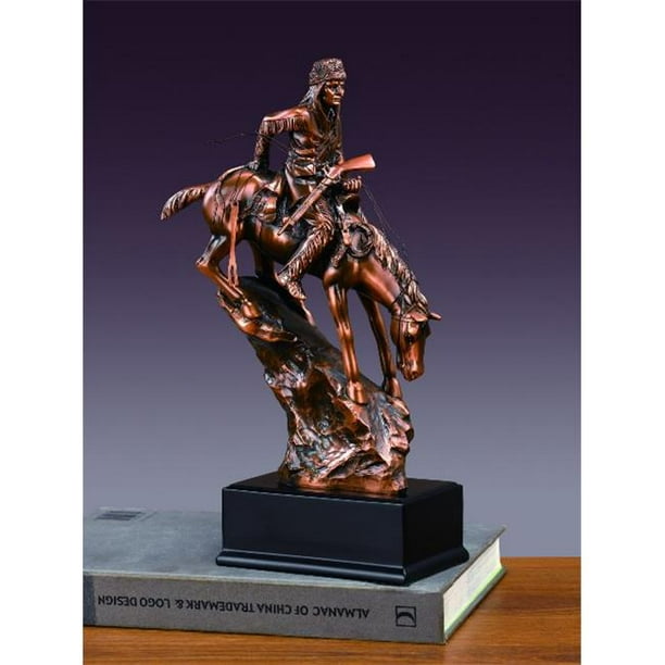 Marian Imports F54082 Sculpture en Résine Plaquée Bronze Homme de Montagne