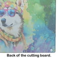 thumbnail image 4 of Siberian Husky Hippie Dawg Glass Cutting Board Large 12 in x 15 in, 4 of 5