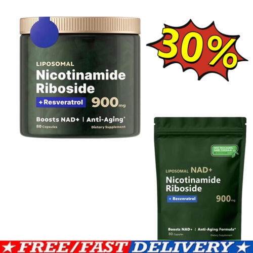 Suplemento de NAD+ para antienvejecimiento, energía y concentración/Nicotinamida Ribósido Resveratrol % NUEVO Mejor