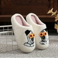thumbnail image 3 of BERANMEY Halloween Slippers for Women Perfect Soft Plush Comfy Warm Slip-On Cute Womens Slippers Indoor Fluffy House Slippers for Women and Men Non-slip Fuzzy Flat Slides, 3 of 7