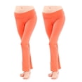 thumbnail image 1 of Ladies Coral Solid Yoga Pants 2 Pieces Pack, 1 of 2