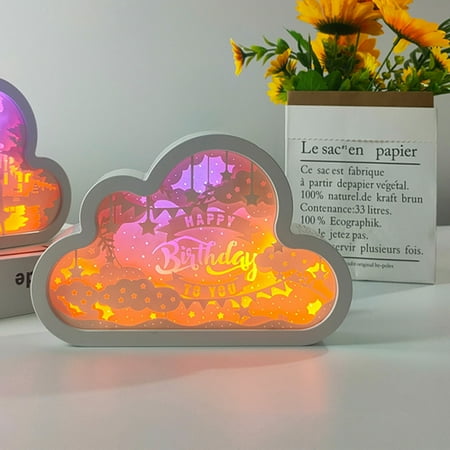 

BetterZ Decorative Night Light Nice-looking Plastic Romantic Cloud Shape LED Desktop Lamp Home Decor