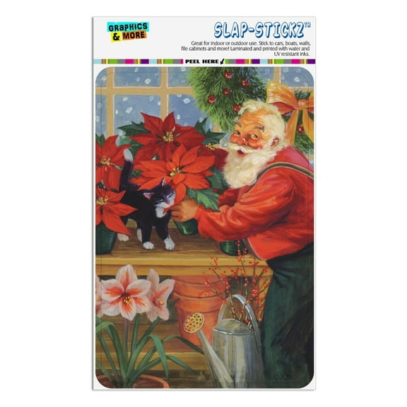 Christmas Holiday Santa in the Greenhouse Home Business Office Sign