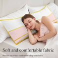 thumbnail image 5 of Modern Pink Gold Body Pillow Cover 20 x 54 Inch Decorative Pillow Cover Minimalist Geometric Yellow Striped Lumbar Pillowcase Seasonal Rectangle Cushion Case for Couch Sofa Bed Living Room, 5 of 9