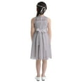 thumbnail image 5 of Eandarui Kids Flower Girl Dress Princess Lace Sequined Chiffon Dress Pageant Formal Dress Up Gray 10, 5 of 7