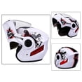 thumbnail image 3 of Casco de moto Modular Sharpla Unisex Blanco Timón de la motocicleta, 3 of 8