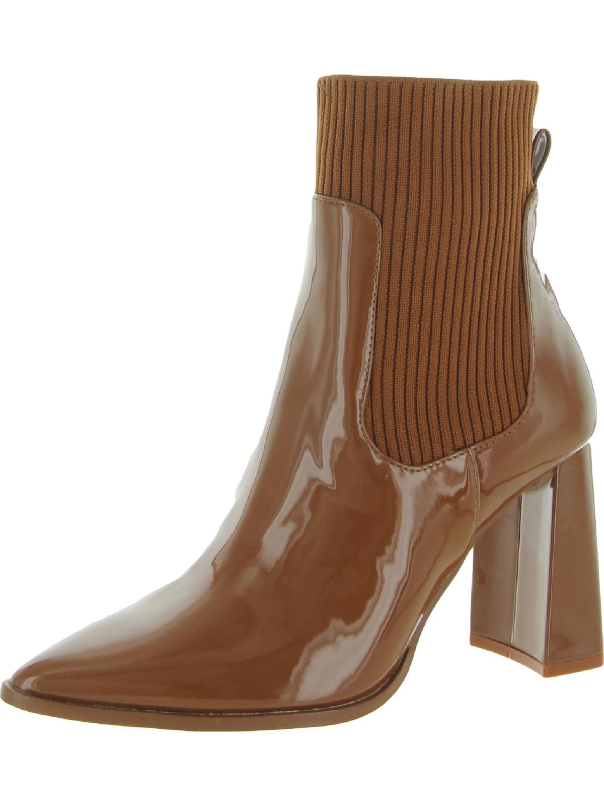 Steve Madden Womens Scavenge Patent Pointed Toe Ankle Boots