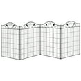 thumbnail image 3 of Outsunny Garden Decorative Fence Panel, 4 Pack, 44 x 36-Inch, Linear Length 12 Feet, Steel Border Folding Fence for Garden Landscaping, 3 of 10
