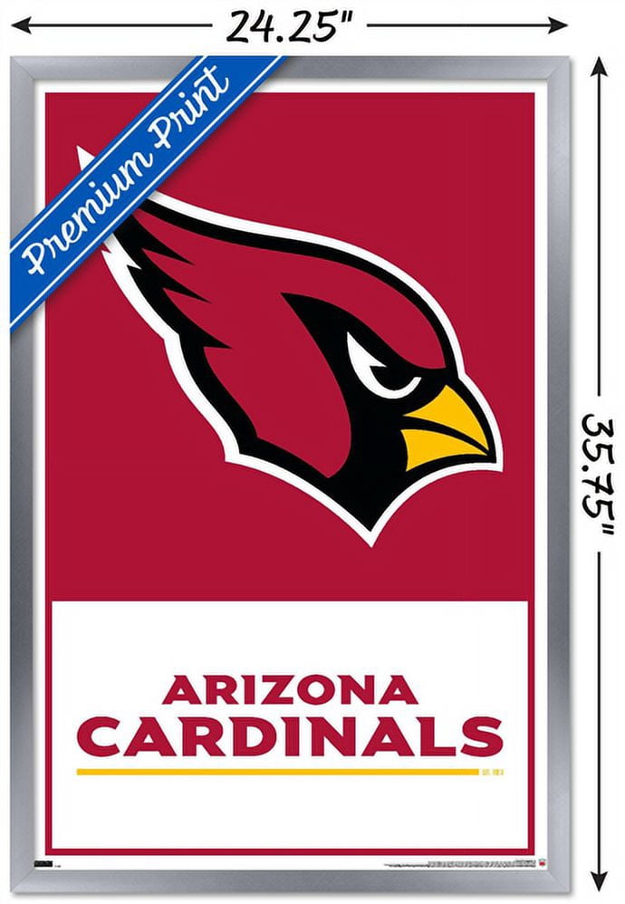 NFL Arizona Cardinals - Logo 21 Wall Poster, 22.375" x 34", Framed