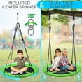 thumbnail image 4 of SereneLife 40" Kids Hanging Tent Swing, Outdoor Saucer Swing with Hang Kit made with Nylon., 4 of 6