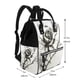 thumbnail image 2 of Easygdp Black And White Rose para Bolsa de Bebé de Gran Capacidad con Múltiples Bolsillos, Bolsa de Pañales para Padres, Bolsa de Viaje Organizada y Elegante, 2 of 6