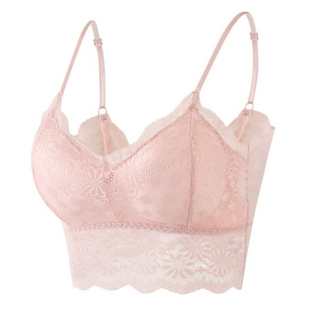 

YANHAIGONG Fashion Women s Lace Beauty Back Solid Strap Wrap Hollow Out Bra Underwear True Bras For Women
