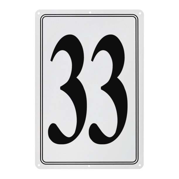 Uxcell Señal de Letra de Aluminio 33, Números de Casa de 11.8 Pulgadas y Letras de Metal