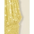 thumbnail image 6 of Light Yellow High Neck Backless Mini Bodycon Dress With Sequin Embellishment For Women Club Outfit, 6 of 7