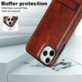 thumbnail image 5 of ELEHOLD Case for iPhone 11 Pro Max, Luxury PU Leather Anti-Scratch Magnetic Case with Invisible Kickstand for MagSafe Accessory,Brown, 5 of 8
