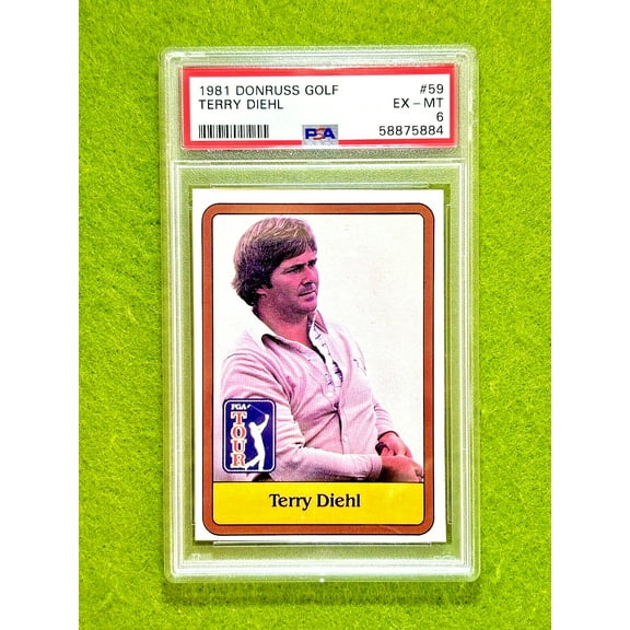 Terry Diehl PSA ROOKIE CARD PGA RC 1981 Donruss Golf TERRY DIEHL PSA 6 PGA TOUR