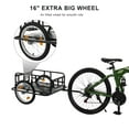 thumbnail image 6 of Foldable Bike Cargo Trailer with Universal Bike Hitch, Bicycle Wagon Trailer with 16" Wheels & Reflectors, Large Loading Bike Trailer Storage Cart, 6 of 9