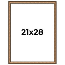 21x28 Frame Gold Real Wood Picture Frame Width 1.25 inches | Interior Frame Depth 0.5 inches |