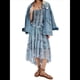 thumbnail image 1 of Vestido Tubo de Verano para Mujer, Liso, Sin Tirantes, con Hombros Descubiertos y Volantes. Azul M, 1 of 8