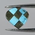 thumbnail image 2 of 3.80Cts Chess Designer Pyrite With Turquoise Pear Shape Cabochon Gemstone, 2 of 2