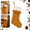 Beige, variant on 18.1 Inch Large Christmas Stocking with Ruffle Trim, Non-Woven Holiday Gift Stocking with Hanging Loop for Fireplace Mantel, White