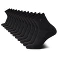 thumbnail image 1 of Calcetines Quarter Tommy Hilfiger, paquete de 12 unidades, para hombre, tallas 7 a 12, color negro, 1 of 6