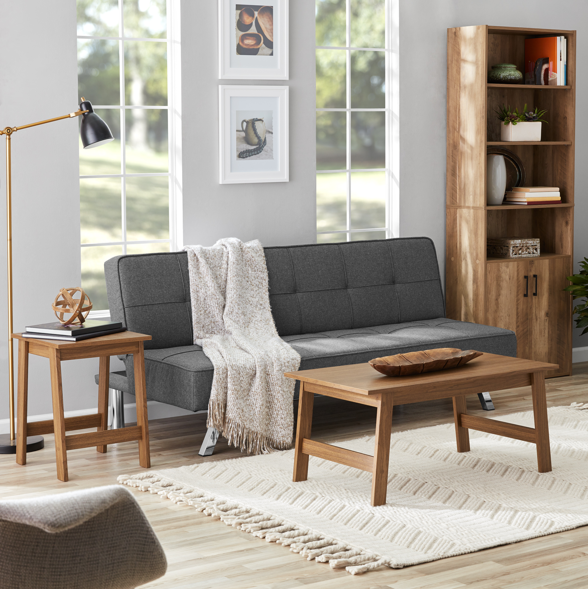 Mainstays Rectangle Coffee Table, Walnut Finish photo 6