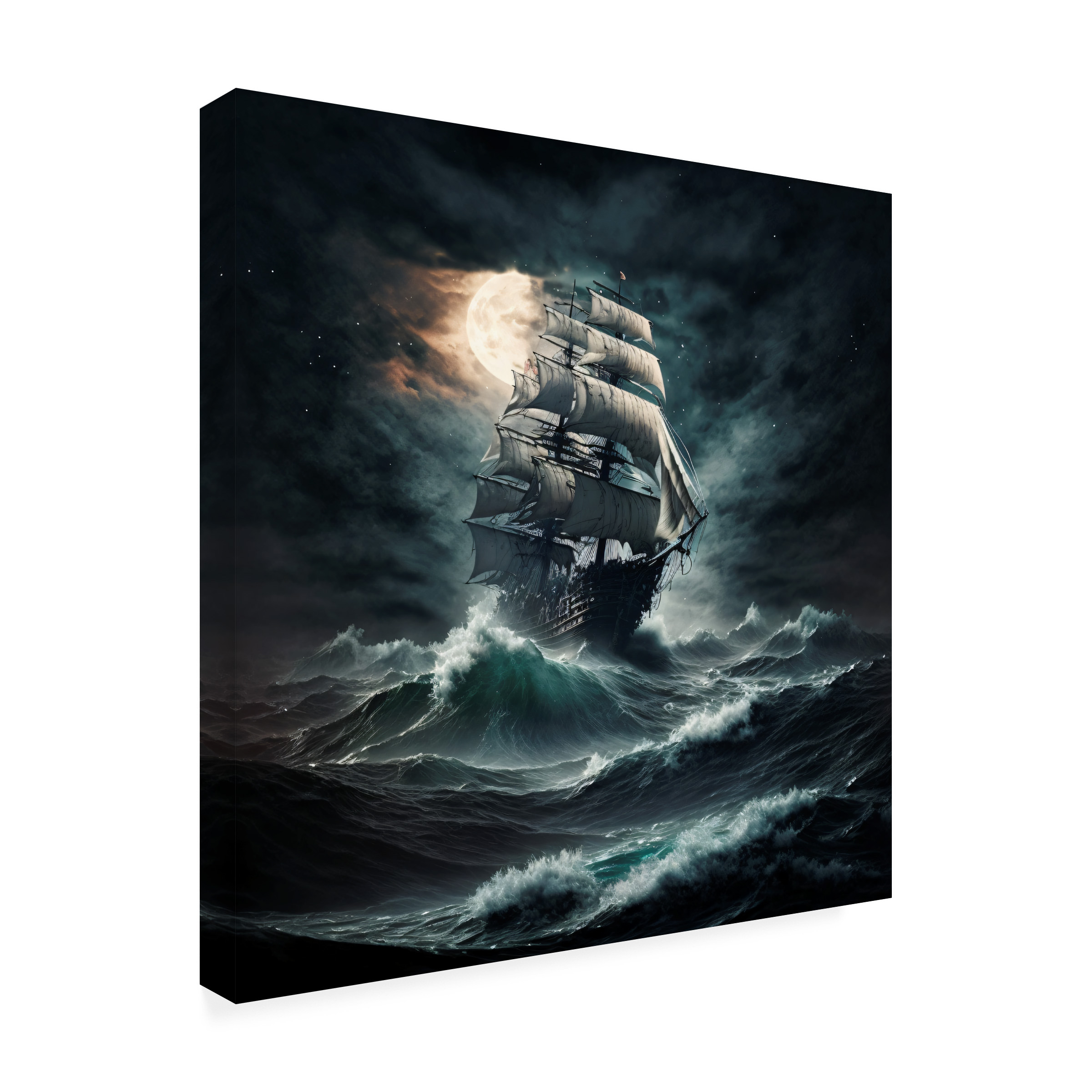 Canvas Wall Art - Ray Heere 'The Flying Dutchman 13' Wall Art for Living Room, Bedroom, or Office DÃ©cor by Trademark Fine Art - 14 x 14 Inches