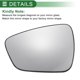 thumbnail image 2 of Reemplazo de vidrio de espejo retrovisor convexo calefaccionado del lado izquierdo para Ford Kuga 2019-2023, 2 of 6